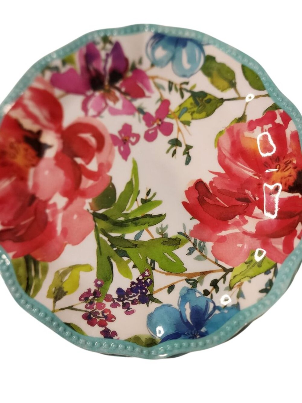 The Pioneer Woman Breezy Blossoms Melamine Plate & Bowls set of 4 each - Picture 2 of 9